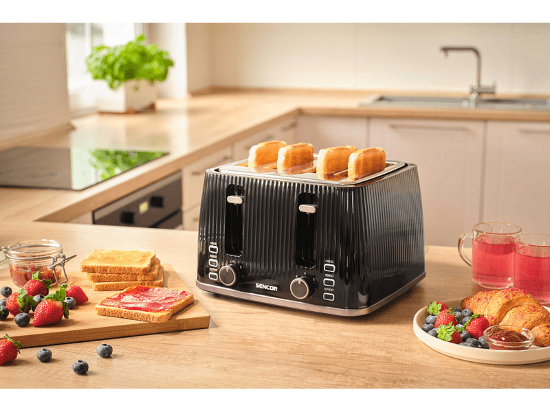 Sencor STS 7541BK 4 szeletes kenyérpirító, fekete