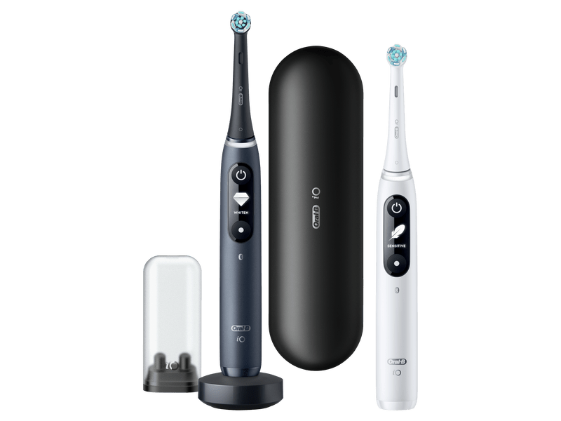 Oral-B iO7 DuoPack Elektromos fogkefe, fekete + fehér