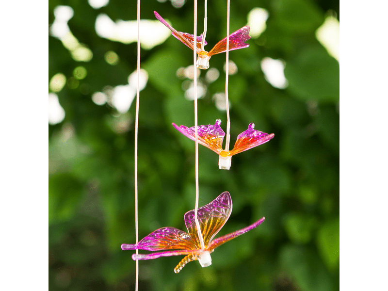 Felakasztható szolár lámpa - pillangó - RGB LED (GOE 11740C)