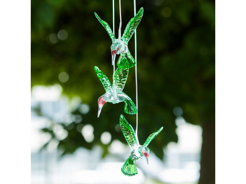 Felakasztható szolár lámpa - kolibri - RGB LED (GOE 11740B)