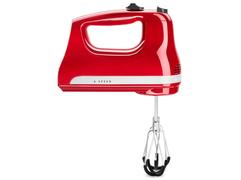 KitchenAid 5KHM6118EER 6-sebességes szilikonos kézi mixer, piros