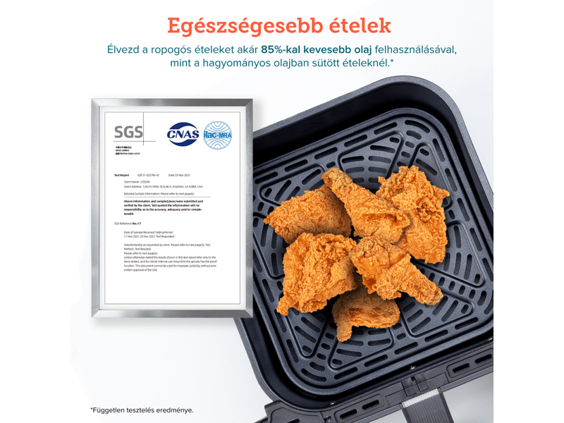 Cosori Dual Blaze Forrólevegős sütő, 6.4 l, sötétszürke (CAF-P583S-KEUR)