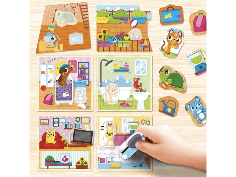 Montessori baby kézségfejlesztő játék - babaház (LIS 100613)