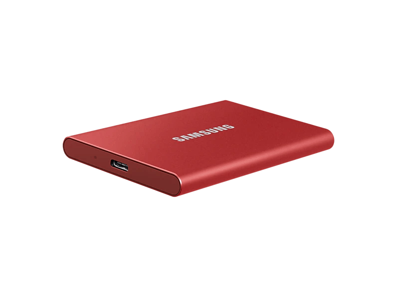 Samsung T7 MU-PC2T0R Hordozható SSD, USB 3.2, 2TB, Piros