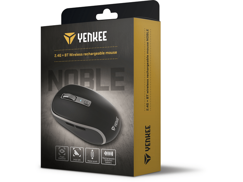Yenkee YMS 2085 BK Noble dvostruki bežični miš, crni