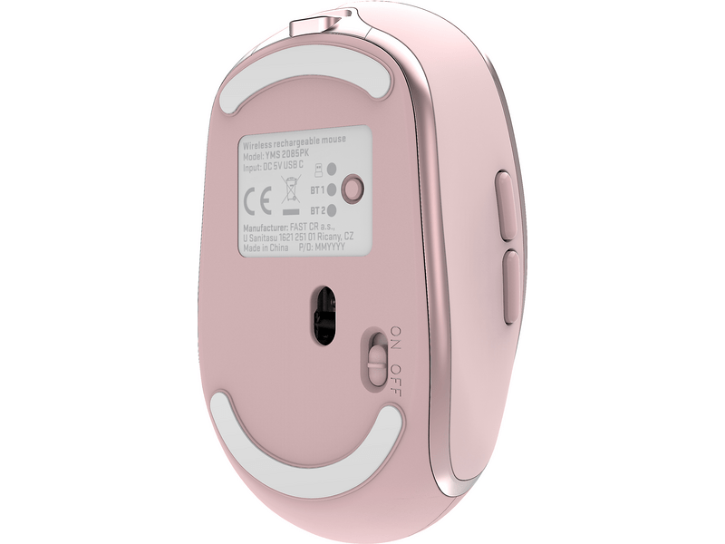 Yenkee YMS 2085 PK Noble dvostruki bežični miš, ružičasti