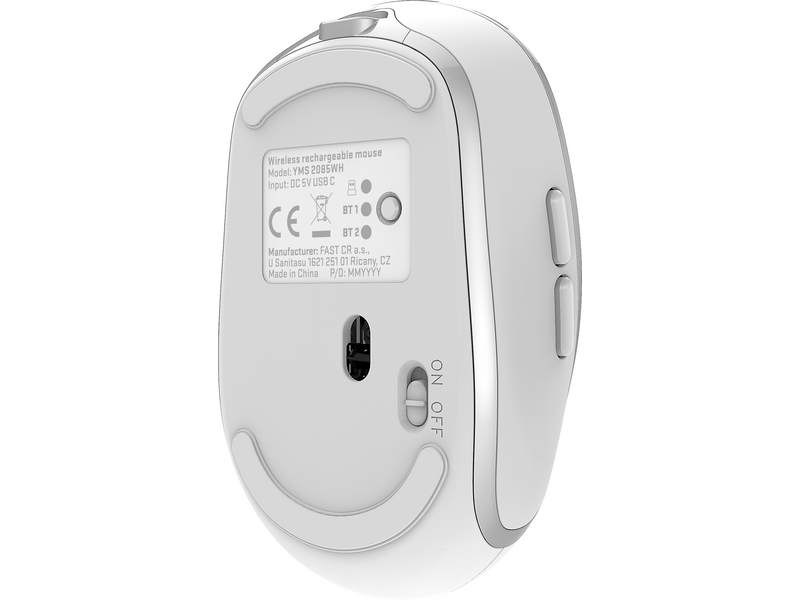 Yenkee YMS 2085 WE Noble Dual Vezeték nélküli egér, fehér