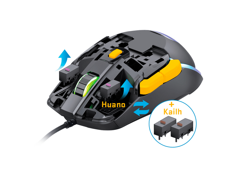 Yenkee YMS 3600BK Marksman Moduláris gamer egér, fekete