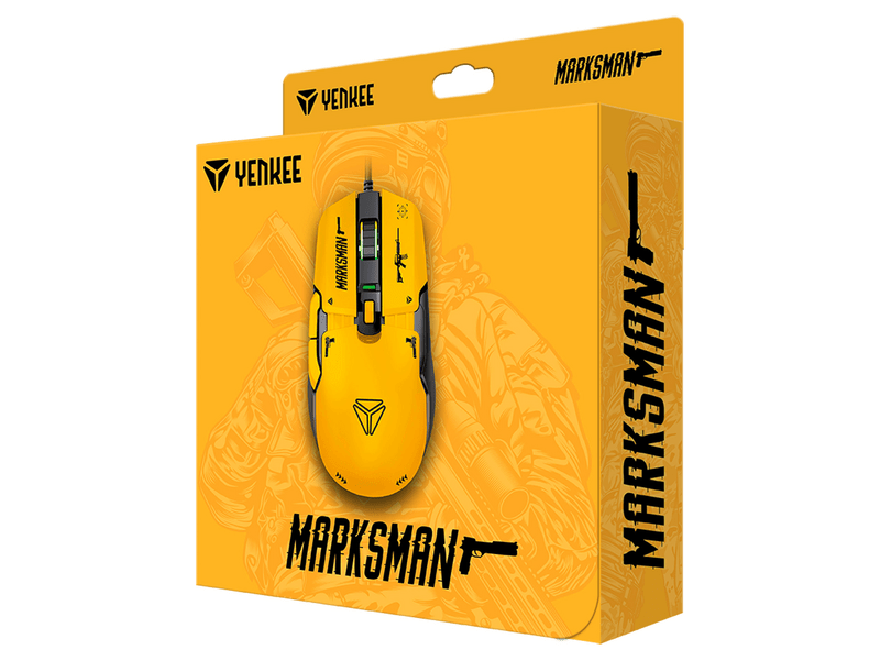 Yenkee YMS 3600YW Marksman Moduláris gamer egér, sárga