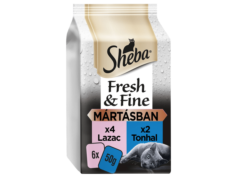 Sheba Fresh & Fine lazaccal és tonhallal, 6x 50 g
