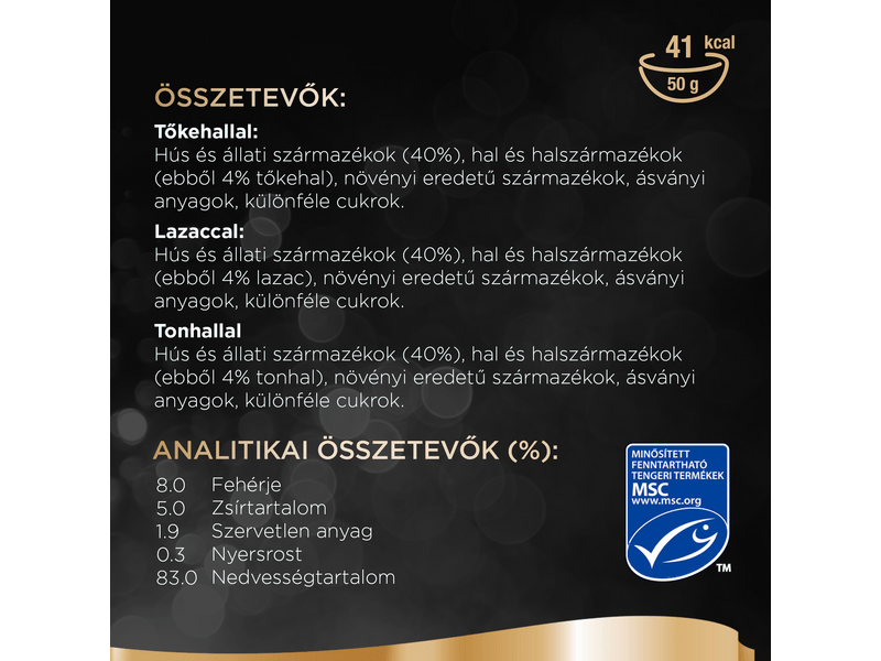 Sheba Fresh & Fine halas válogatás mártásban, 15x 50 g