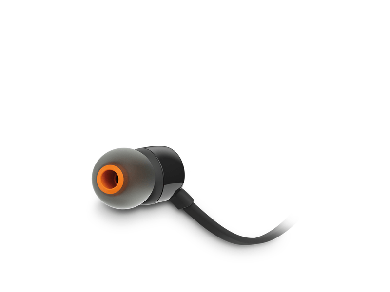 JBL Tune 110 fülhallgató, fekete (T110BLKE)