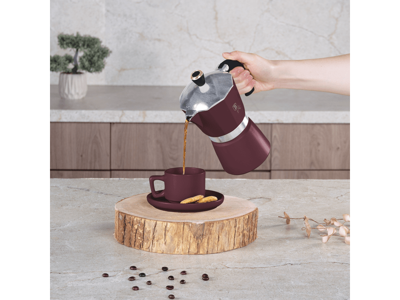 Berlinger Haus BH8566N Kotyogós kávéfőző, 6 személyes, bordó