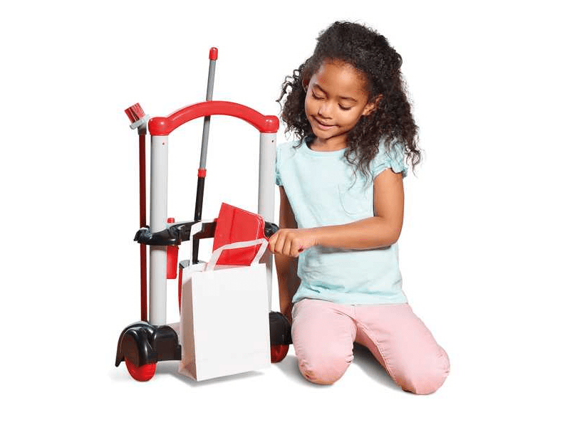 Henry játék takarító kocsi, 6 részes - piros (63060)