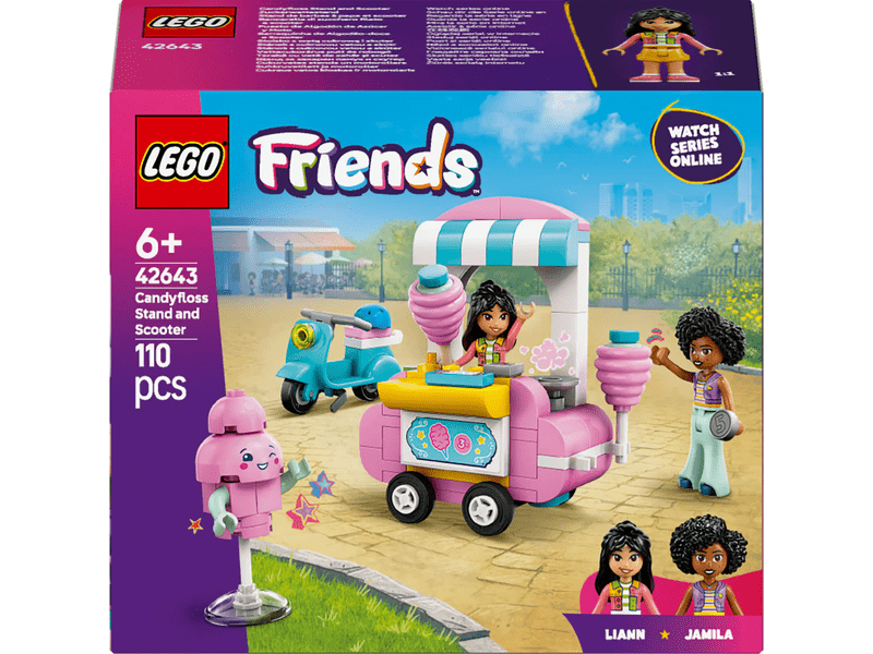 LEGO® Friends Vattacukorárus pult és robogó (42643)