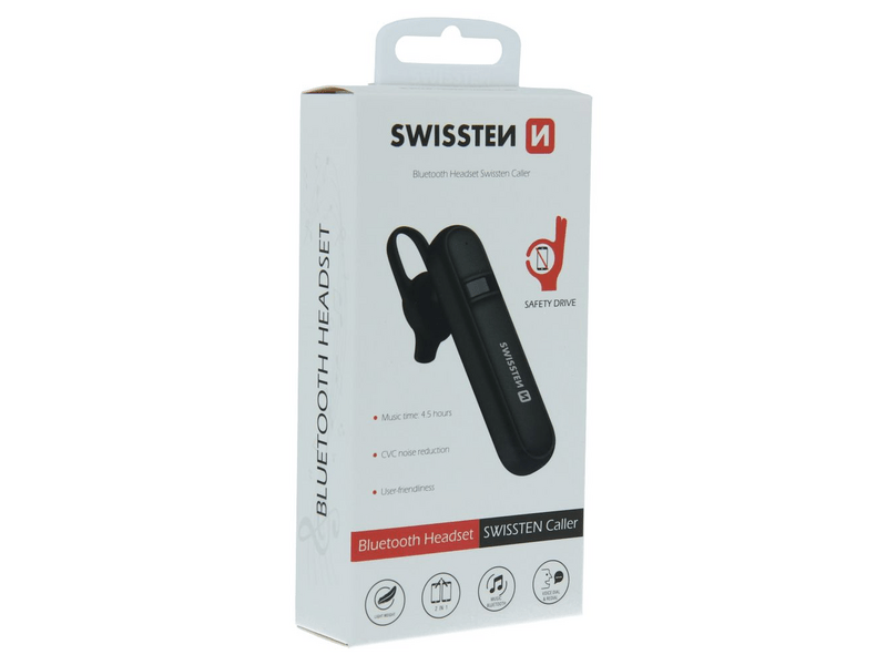 Swissten Caller Bluetooth headset, fekete (51104100)