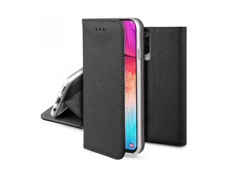 Gigapack Oppo Reno12 FS 5G Bőr hatású álló tok, fekete (GP-160741)