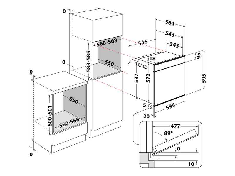 Whirlpool AKZM 8480 NB Beépíthető sütő + Whirlpool WF S3660 CPNE Indukciós főzőlap + Whirlpool AKR 62F LT K Kürtős páraelszívó