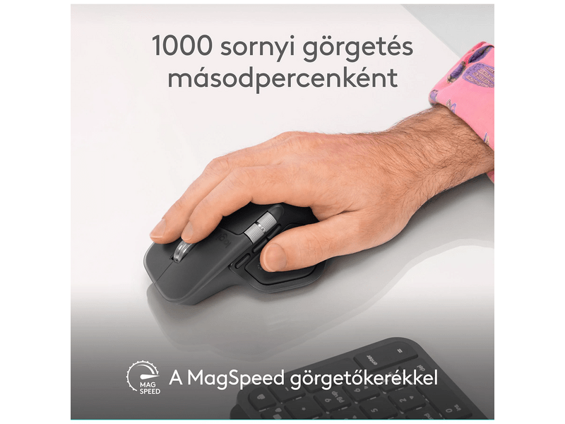 Logitech MX Master 4 Egér, halványszürke (910-007563)