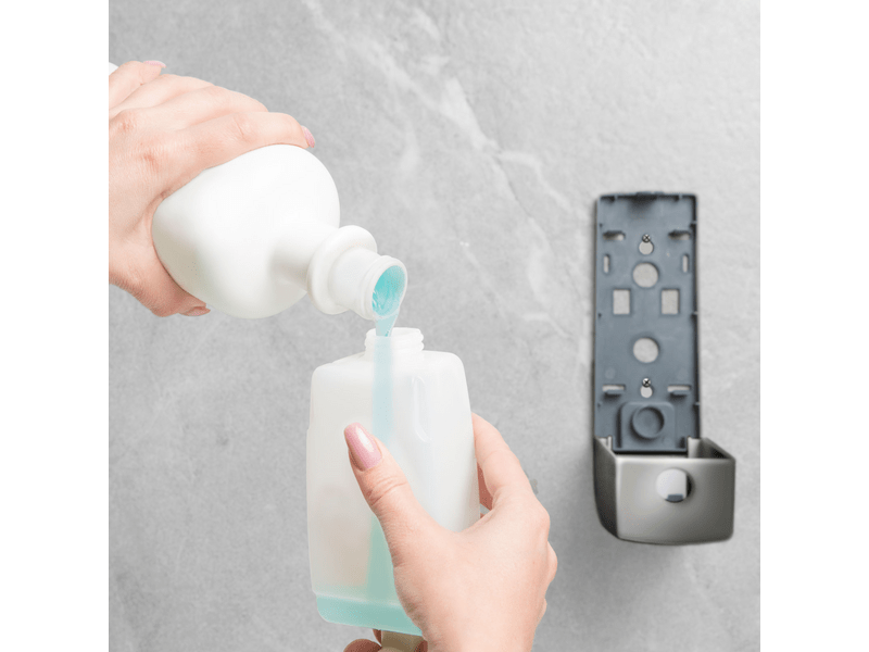 Delight 51119B Dozator sapuna - ručni - 350 ml - zidni - srebrni