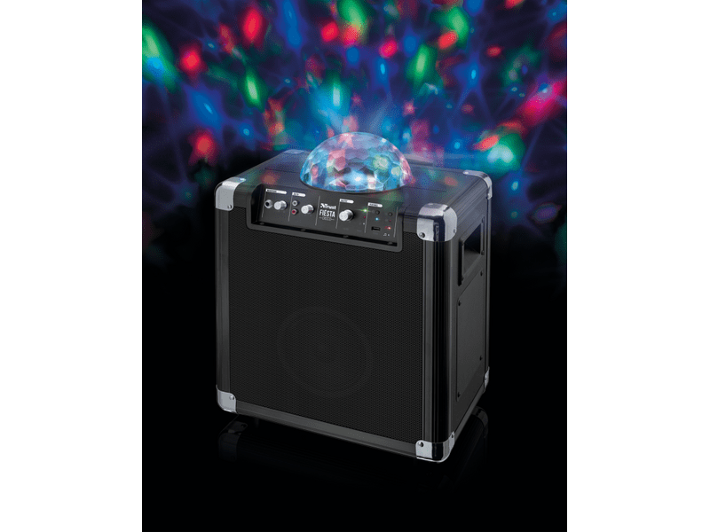 Trust 21405 Fiesta Disco vezeték nélküli hangszóró, partyfényekkel és mikrofonnal