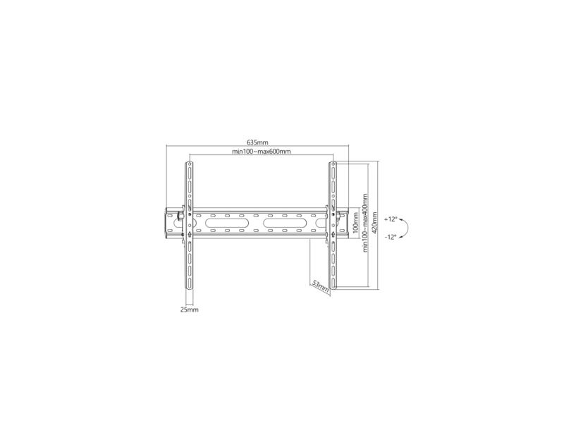 Sbox PLB-2544F-2 32"- 70" Fiksni zidni nosač
