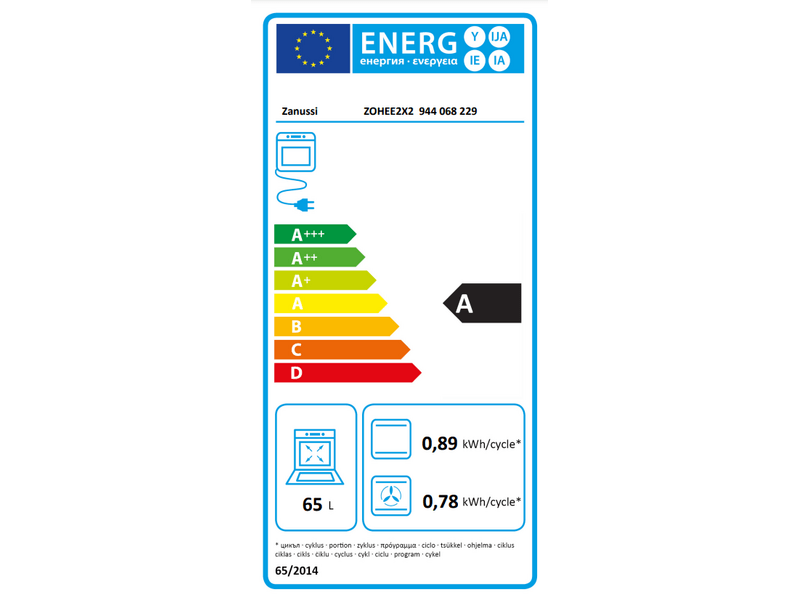 Zanussi ZOHEE2X2 Beépíthető sütő
