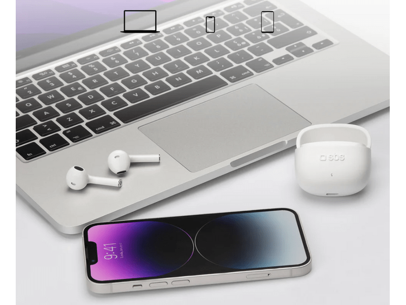 SBS TWS One Color Fülhallgató, fehér (TEEARTWSCOLW)