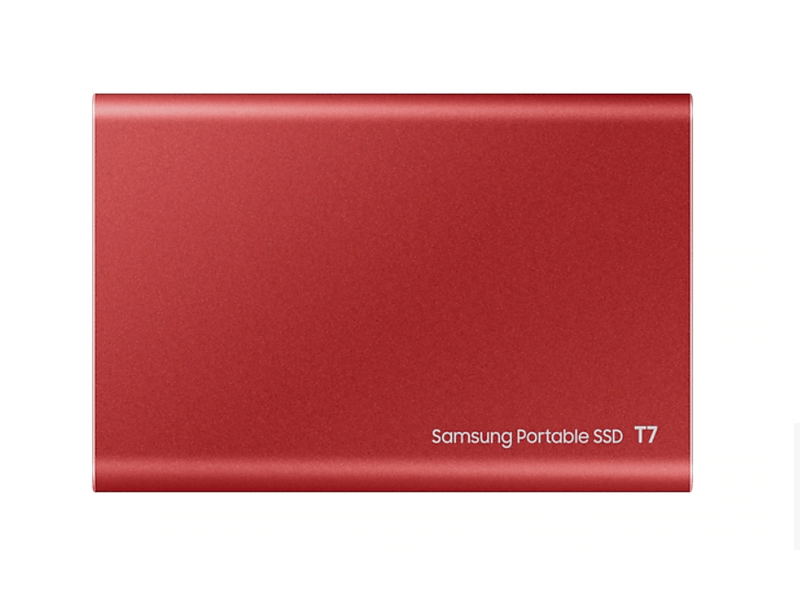 Samsung T7 USB 3.2 1TB Hordozható SSD, Piros (MU-PC1T0R)
