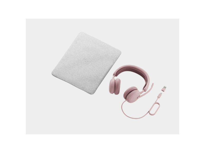 Logitech Zone Wired 2 headset, rózsaszín (981-001620)