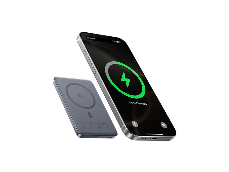 Baseus PicoGo Ultra-Slim Qi2 Magnetic Powerbank, szürke