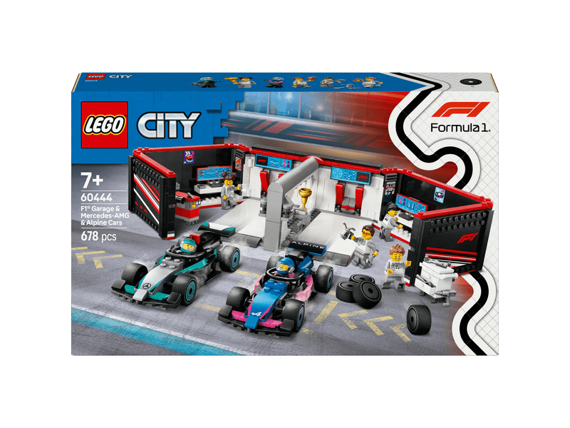 LEGO® City F1® garaža, Mercedes-AMG i Alpine automobili (60444)