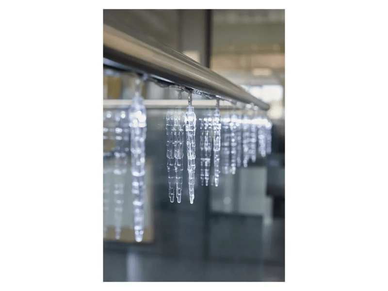 Emos DCGC01 LED karácsonyi fényfüzér – 10x jégcsap, 1,35 m, 2x AA, beltéri, hideg fehér, időzítő