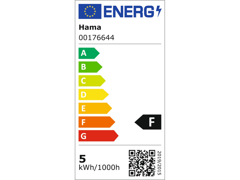 Hama 176644 Okos Wifi LED izzó, E27, 4,9W, RGB