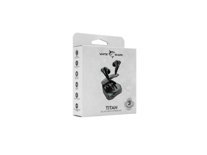 White Shark TITAN-B GEB-TWS96B fülhallgató, fekete