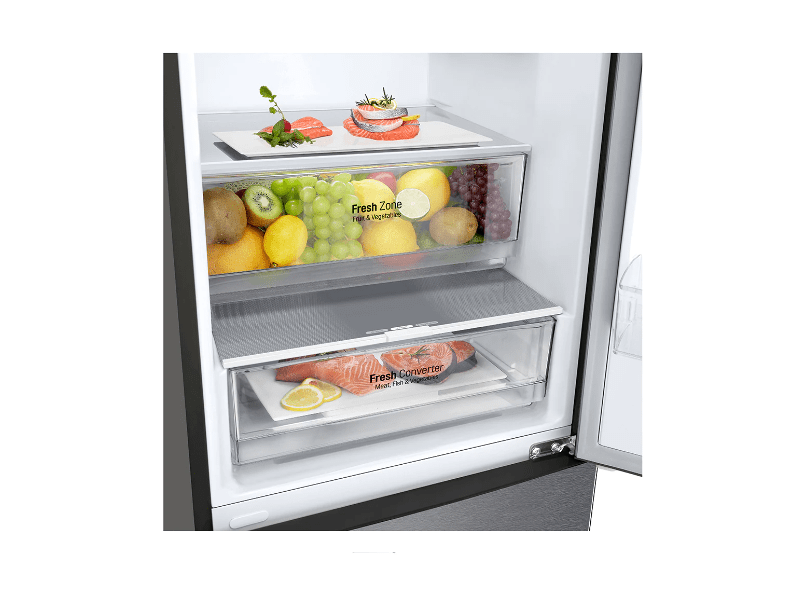 LG GBP62DSNCC1 Alulfagyasztós hűtőszekrény, 384 l, Grafitszürke