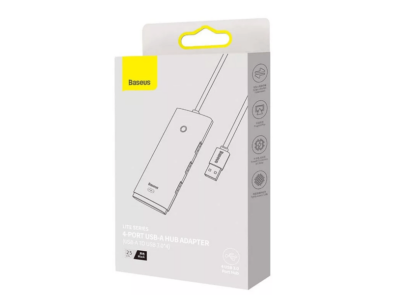 Baseus 4 portos USB-A HUB adapter (WKQX030001)