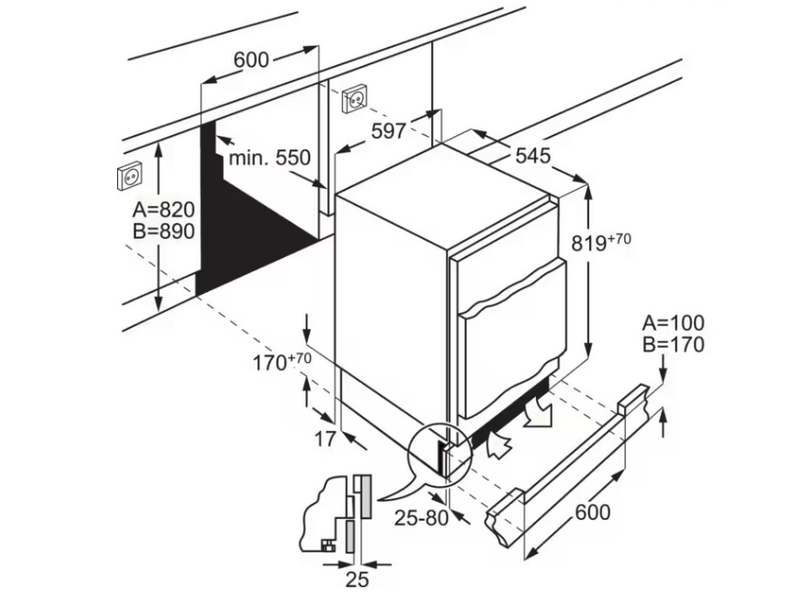 Aeg OSF6I82EF Beépíthető hűtőszekrény