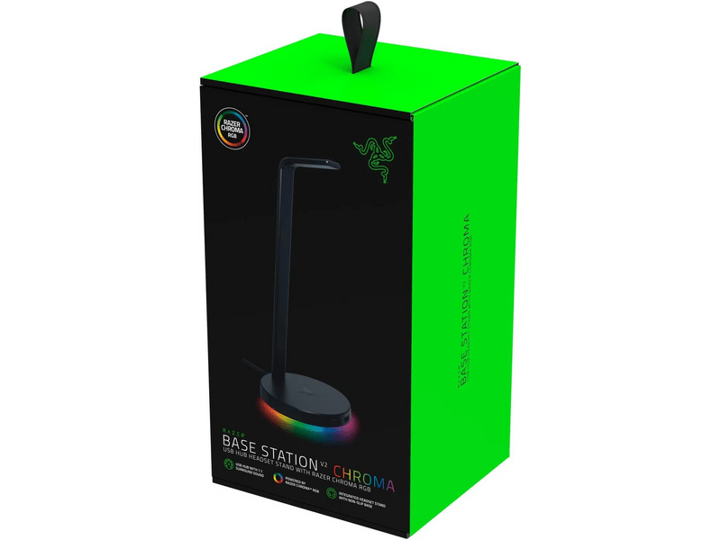 Razer Base Station V2 Chroma Fejhallgató állvány és USB HUB, fekete (RC21-01510100-R3M1)