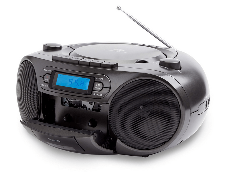 Aiwa RC-250BK hordozható retro boombox, fekete