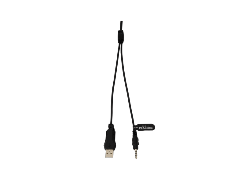 White Shark PEACOCK-B Gaming headset, fekete (GH-2444B)