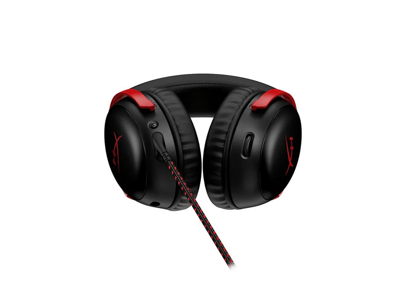 HyperX Cloud III Gamer headset, Fekete/piros (727A9AA)
