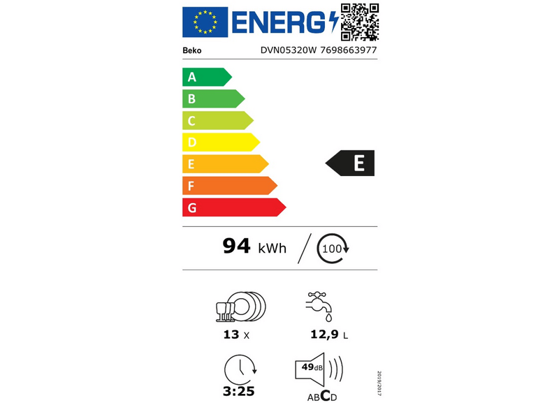 Beko DVN05320W perilica posuđa