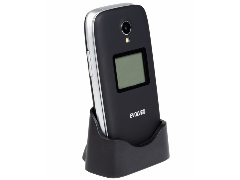 Evolveo EP770 EasyPhone FP Felnyitható mobiltelefon időseknek, fekete