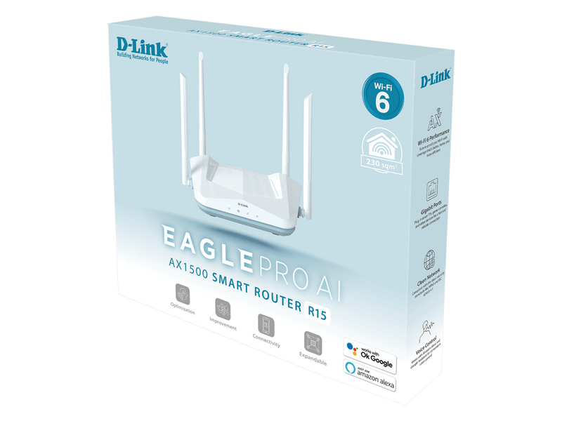 D-Link R15 EAGLE PRO AI AX1500 Smart Router