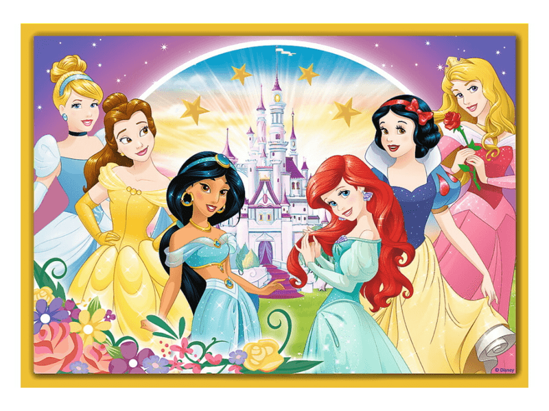Trefl Disney Princess - Boldog nap - 4 az 1-ben puzzle (34385)