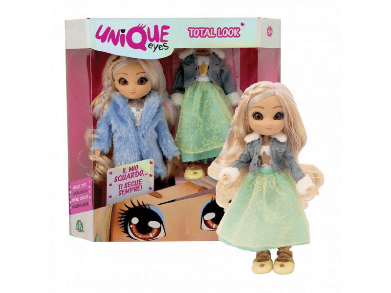 Unique Eyes: Bűvös szemű baba, kétféle ruhában, 1 db - többféle (MYM01000)