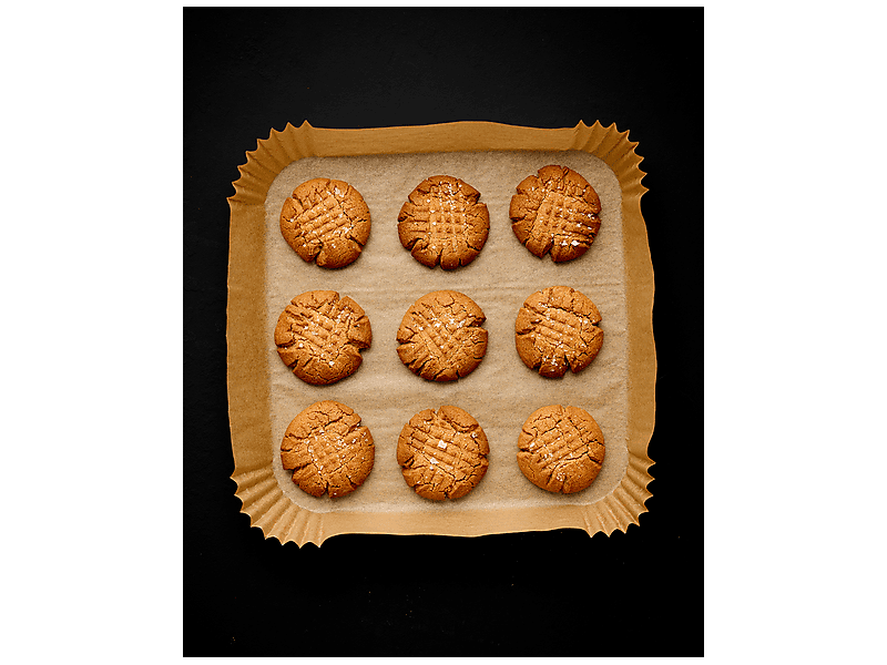 Bergner BGMP-7606 Sütőpapír Airfryerhez, 100 db, 26 cm, négyzet