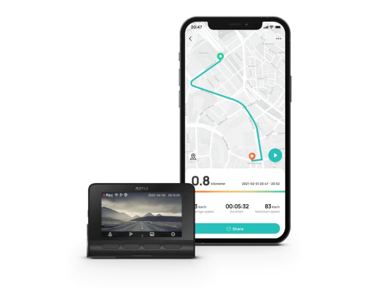 Xiaomi 70mai Dash Cam 4K A800S Autós kamera