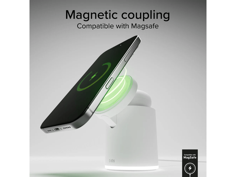 SBS Magnetic Power Dock 15W fehér